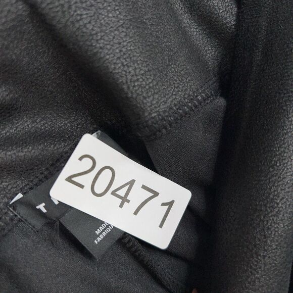 Trouve Leggings Women Medium Black Faux Leather High Rise Stretch Edgy Goth Rock - Picture 16 of 16